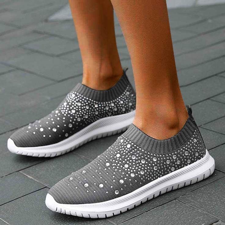 Anicia Crystal Breathable Orthopedic Slip-On Walking Shoes