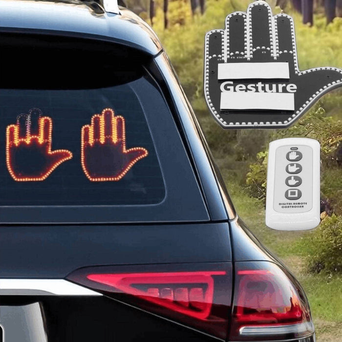 Middle Finger Car Gesture Light with Remote | Funny Car Finger Light with Remote