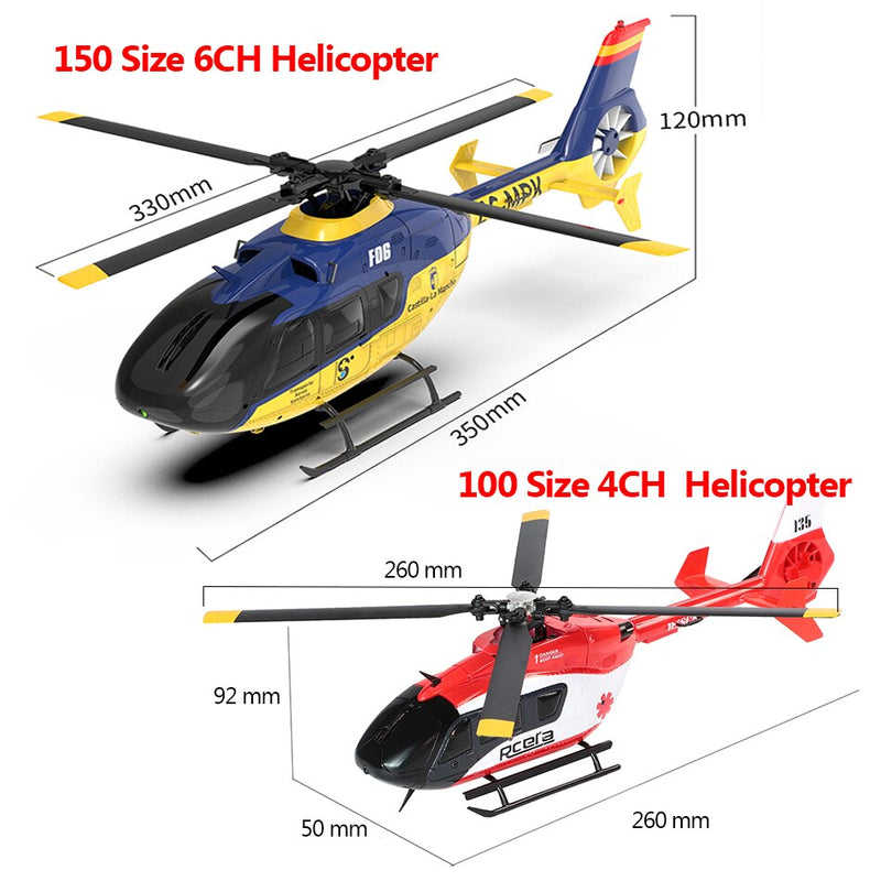 Professional RC Helicopter 6CH Gyro Stabilized Aircraft Toys