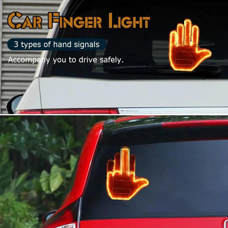 Middle Finger Car Gesture Light with Remote | Funny Car Finger Light with Remote