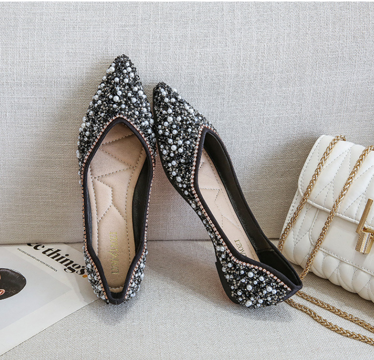 Tauria Rhinestone Flat Bling Diamonds Bridal Shoes