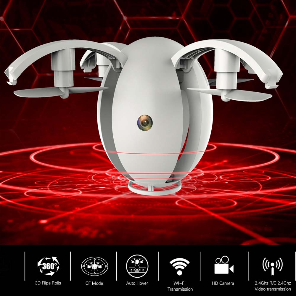 Foldable RC Egg Drone 480P Wifi