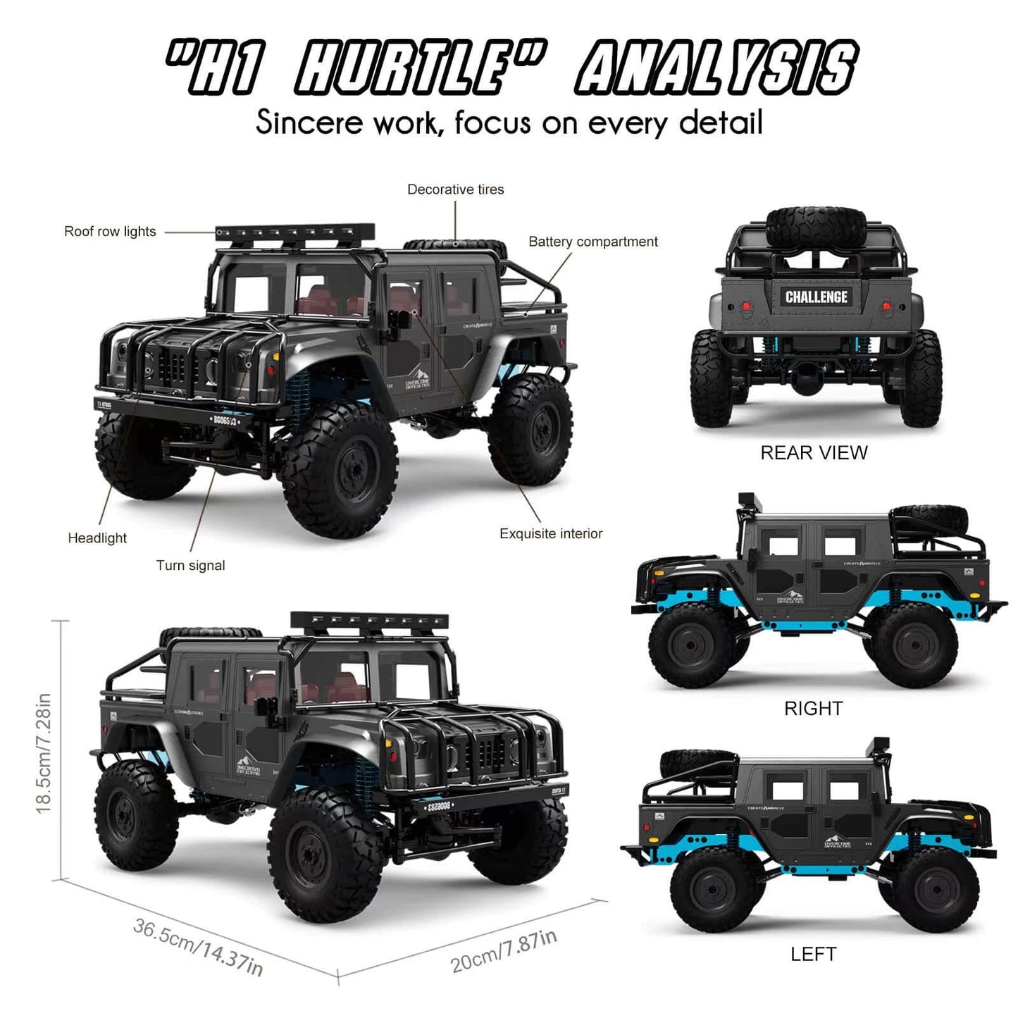 1/12 Jeep RC Truck 4WD RTR Fernbedienung Jeep Wrangler Gebürstet Fernbedienung Truck RC Rock Crawler