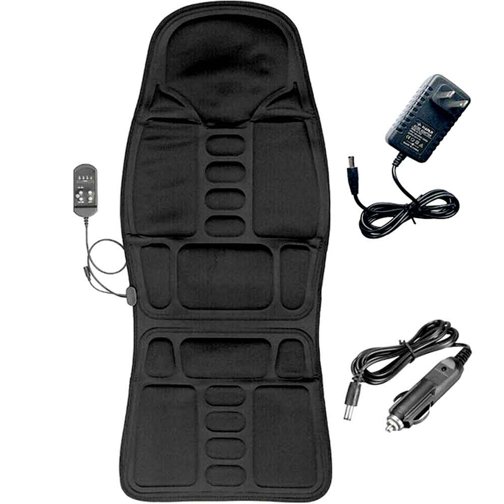 8 Mode Massage Chair Pad With Heated Back Neck Cushion For Car & Home