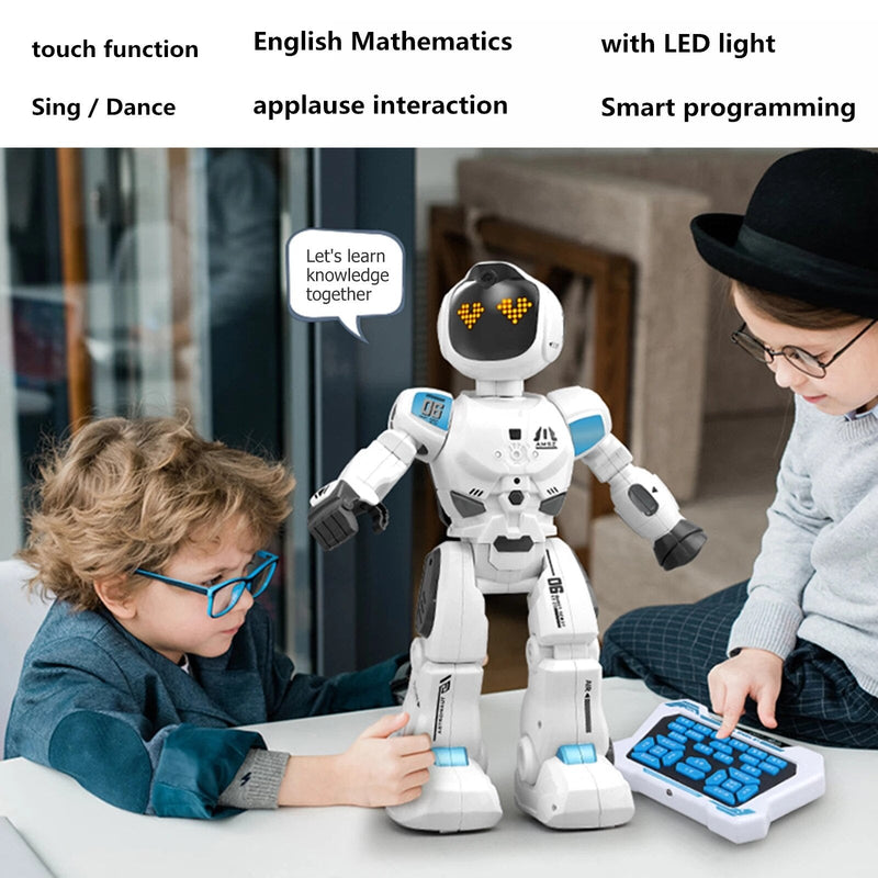 Neues intelligentes Roboterspielzeug mit LED-Licht – programmierbares Sing- und Tanzspielzeug