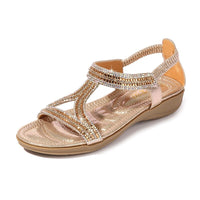 Zephyra Stunning Hollow Triangle Rhinestone Sandals