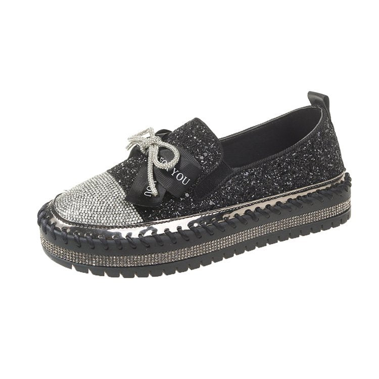 Emilia Slip-On Ladies Rhinestone Casual Shoes