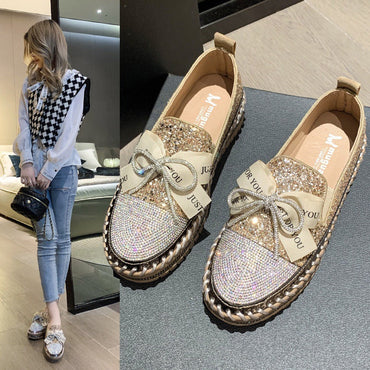 Emilia Slip-On Ladies Rhinestone Casual Shoes