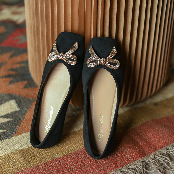 Delia Rhinestone Bow Elegant Shoes