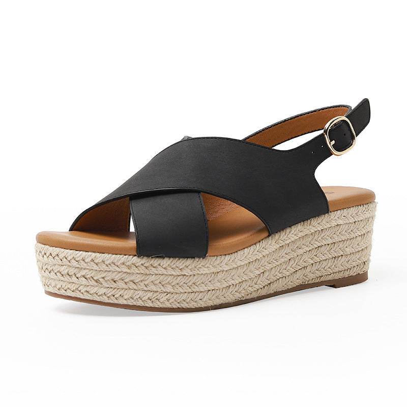 San Maria Cross Strap Comfortable Platform Women Sandals