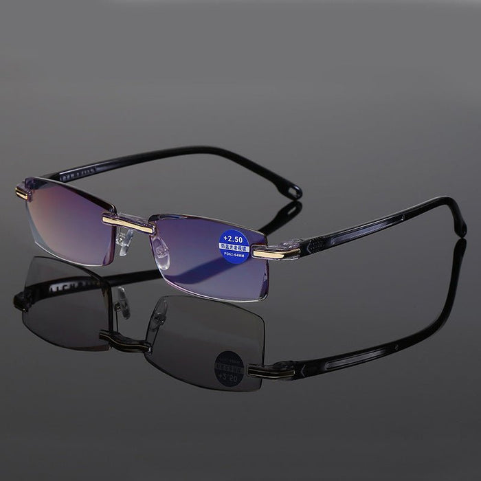 Sapphire High Hardness Anti-Blue Progressive Far And Near Dual-Use Reading Glasses