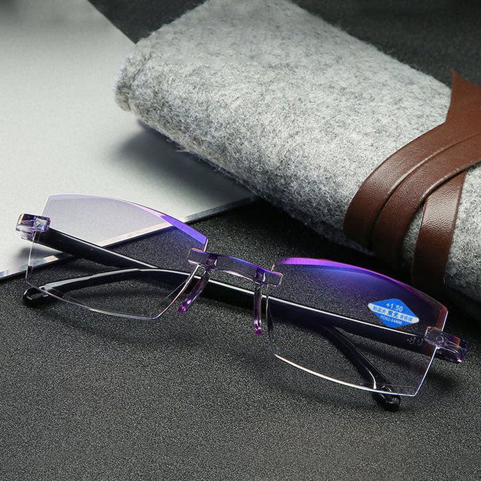Sapphire High Hardness Anti-Blue Progressive Far And Near Dual-Use Reading Glasses