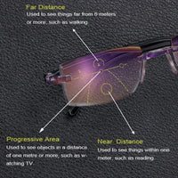 Saphir-Lesebrille mit hoher Härte und Anti-Blaulichtfilter, progressive Lesebrille für die Ferne und die Nähe, Dual-Use