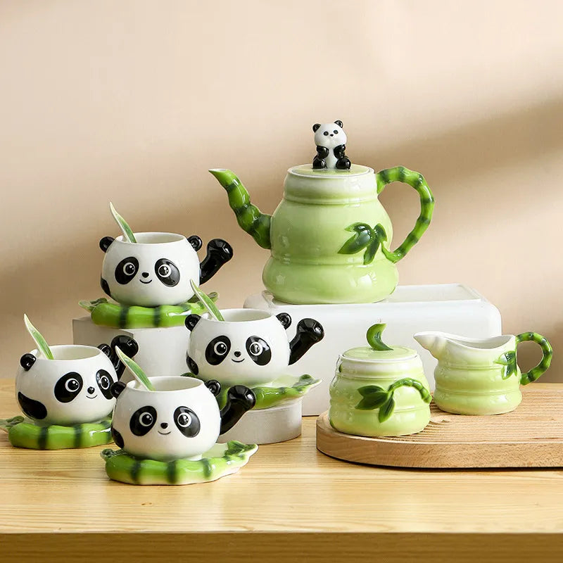 Süßes Panda-Teekannen-Set
