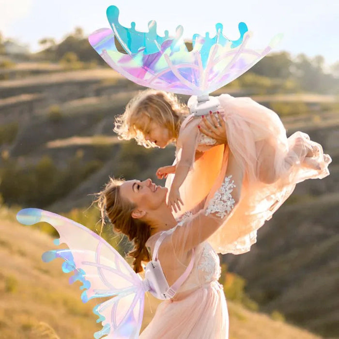 Electric Colorful Kids / Adults LED Fairy Wings Costume