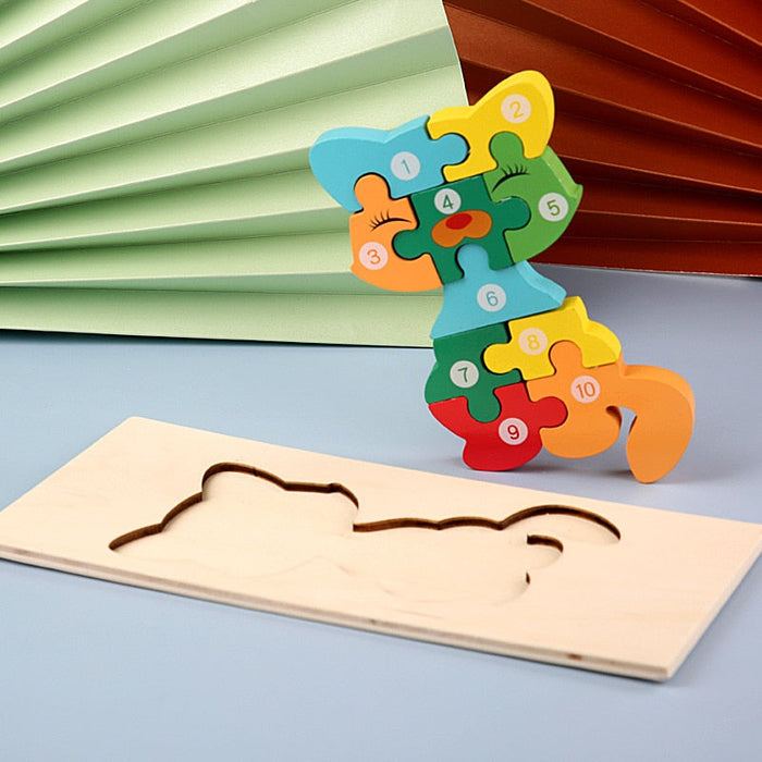 Educational Wooden Puzzles for Kids - Montessori Toys For Toddler