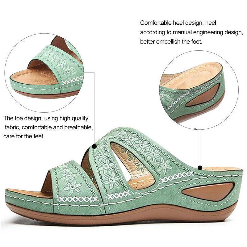 Romana Premium Orthopedic Thick Platform Slipper Sandals