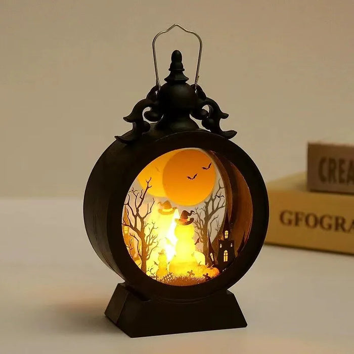 Vintage LED Halloween Candle Lantern Light