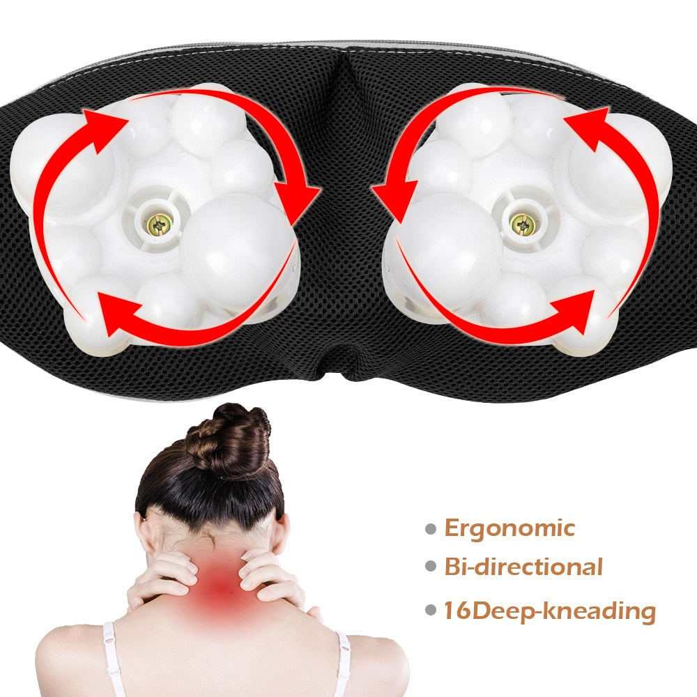 Electrical U Shape Shiatsu Neck and Shoulder Massager Infrared