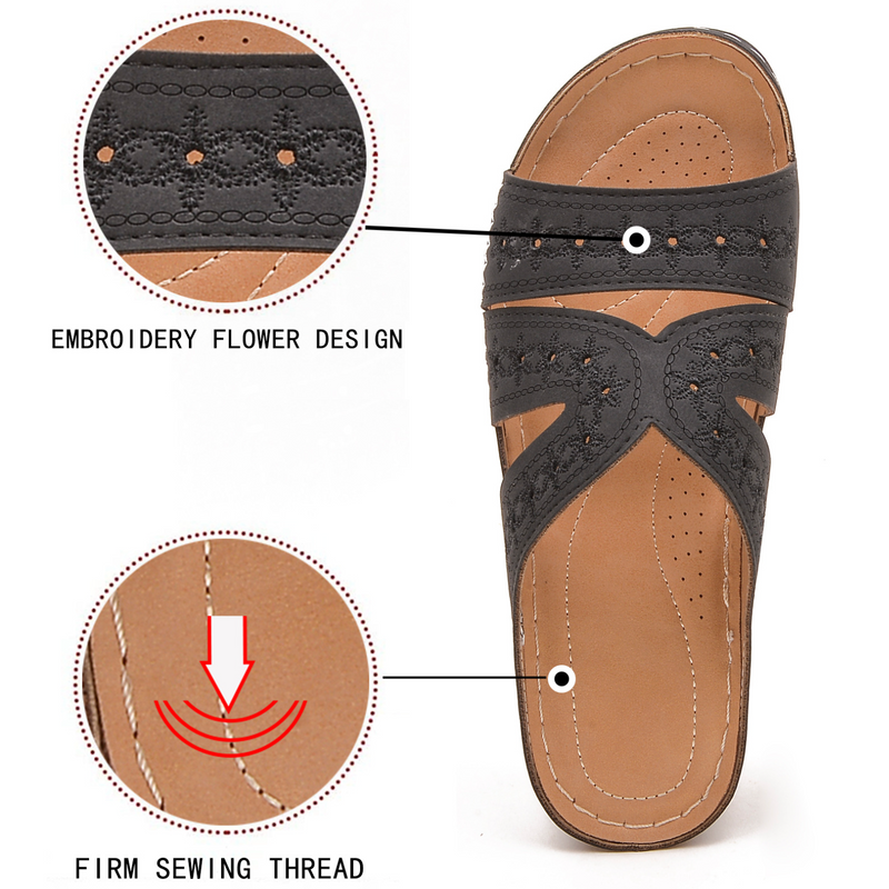 Romana Premium Orthopedic Thick Platform Slipper Sandals