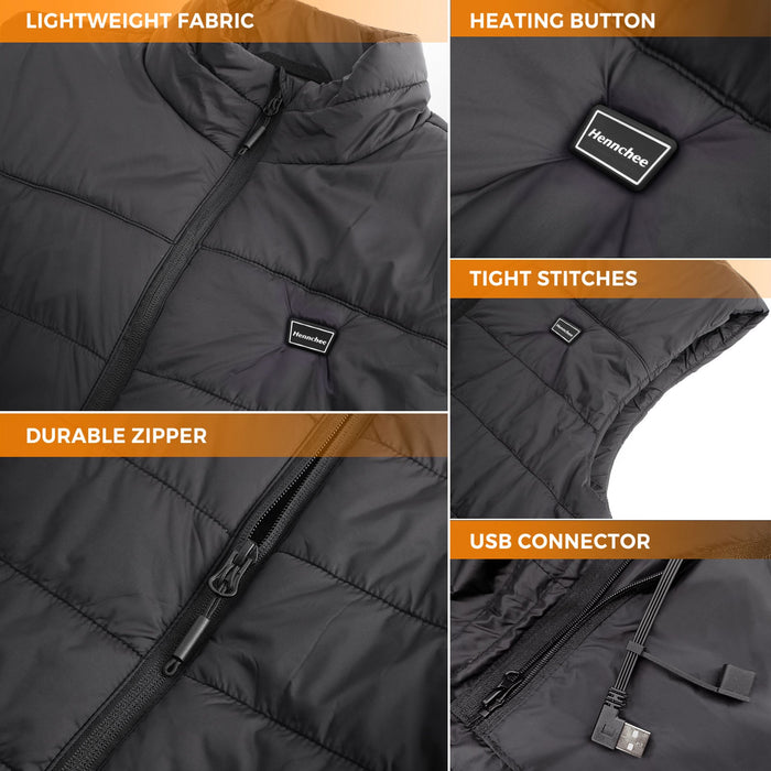 Heated Vest for Women | Lightweight Vest with 5V 12000mah Battery Pack