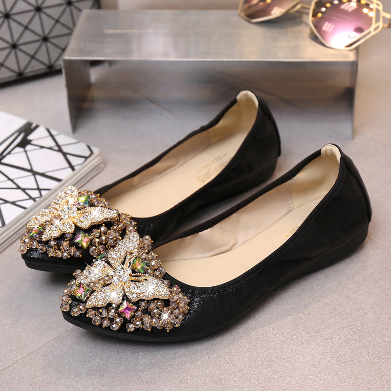 Asteria Rhinestone Flats Casual Comfort Dressy Flats