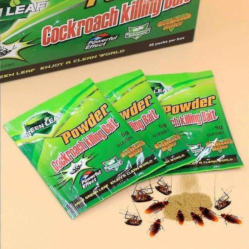 20-100 Packungen Grünes Blattpulver gegen Kakerlaken