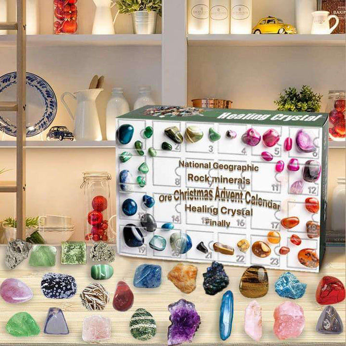 Original Ore Christmas Advent Calendar | Healing Crystal Art Calendar Minerals