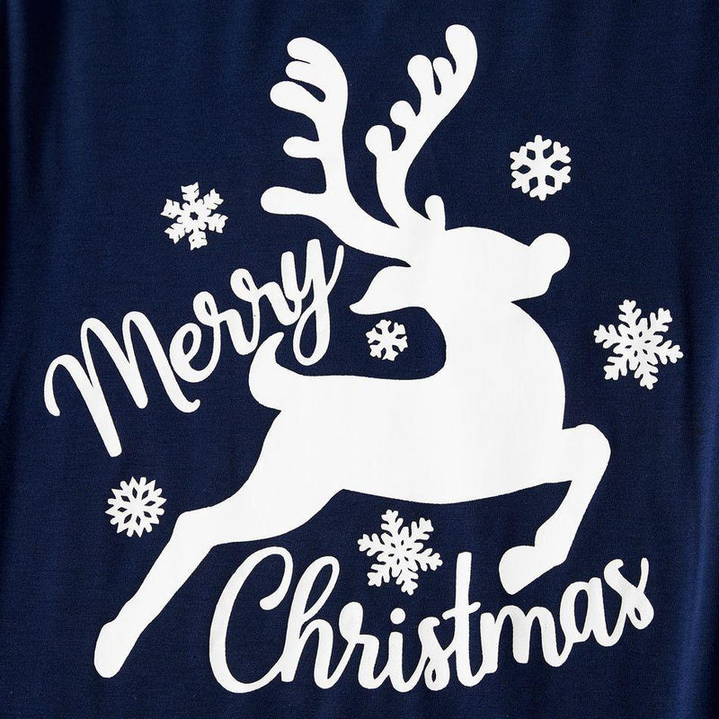 Plus Size Christmas Santa Wearing Sunglasses and Letters Print Black Family Matching Long-sleeve Pajamas Sets