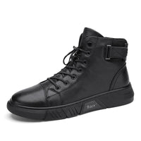 Italienische High-Top-Lederstiefel aus Martin-Leder