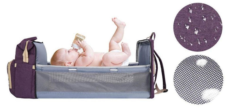 Tragbare Baby-Reisetasche mit integriertem Wickeltisch