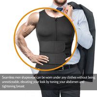 Vibiana Herren Body Shaper Taillentrainer Saunaanzug Schwitzweste 