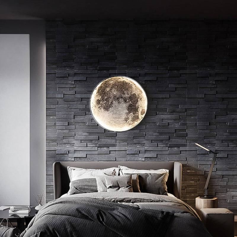 3D LED Mond oder Erde Deckenwandlampe | 24CM-80CM