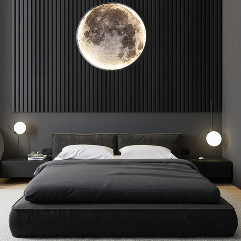 3D LED Mond oder Erde Deckenwandlampe | 24CM-80CM