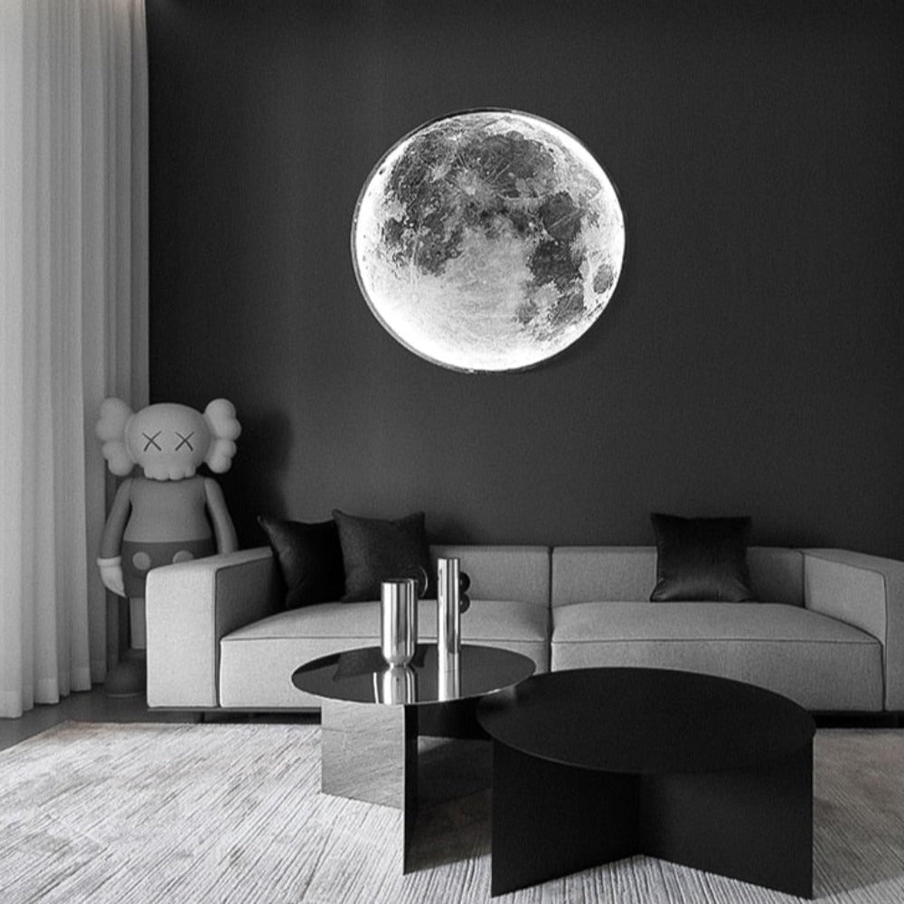 3D LED Mond oder Erde Deckenwandlampe | 24CM-80CM