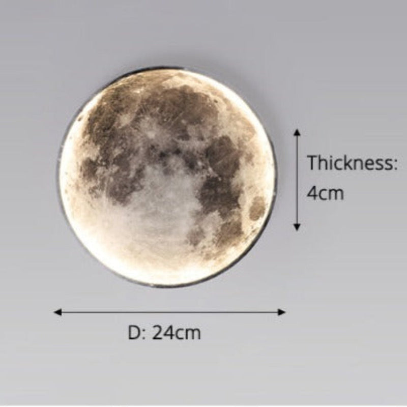 3D LED Moon or Earth Ceiling Wall Lamp | 24CM-80CM