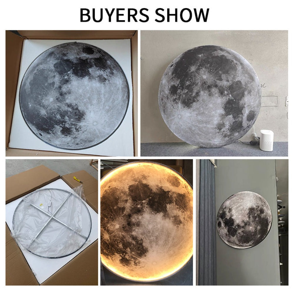 3D LED Moon or Earth Ceiling Wall Lamp | 24CM-80CM