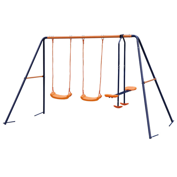 Backyard Playground Metal Swing Set for Children