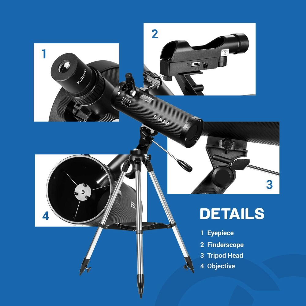 Premium Astronomical Reflector Telescope With Steel Tripod