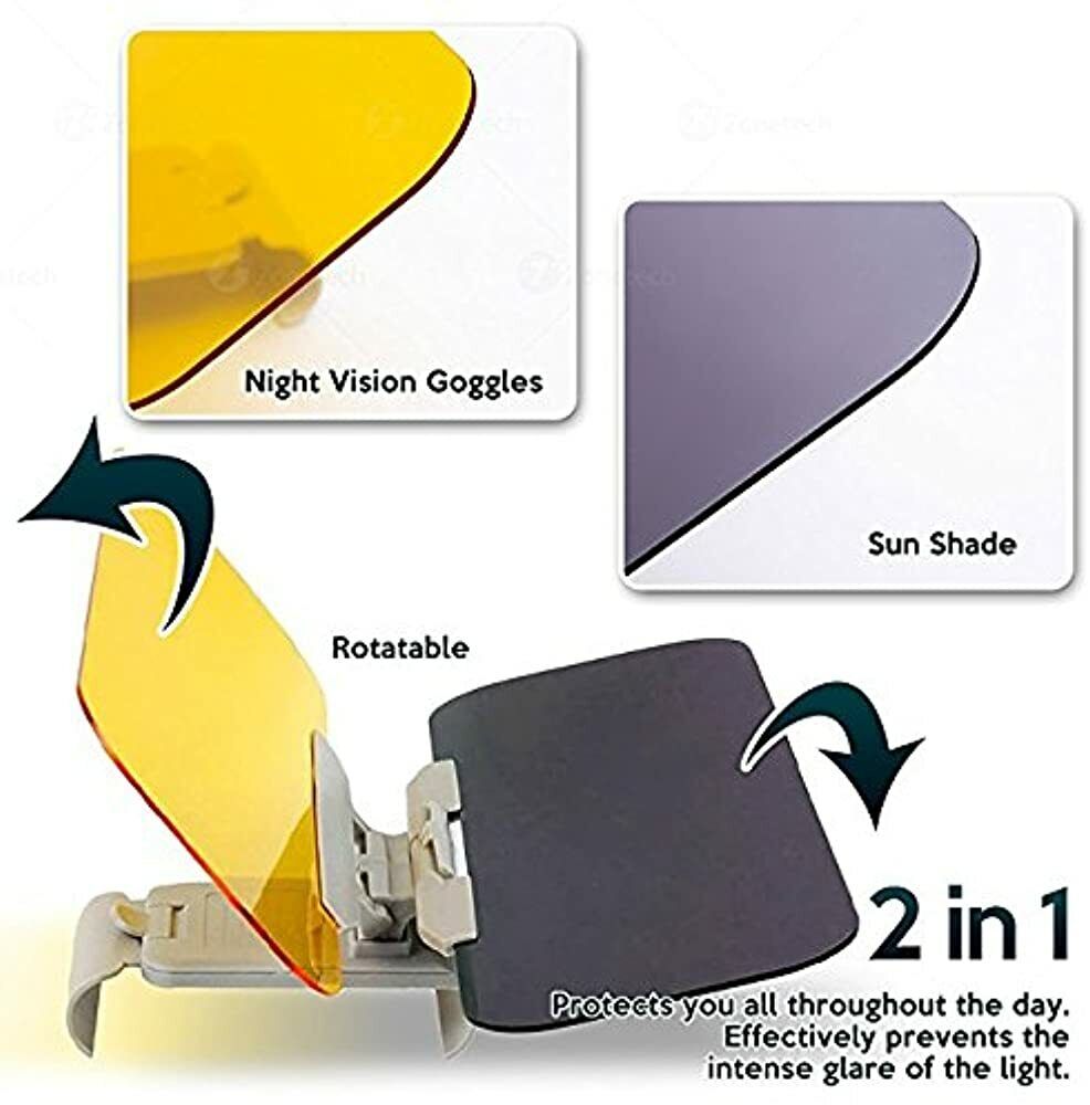 HD Tac Car Visor Day Night Anti Glare Visor Extension Vision Drive Glasses Shade