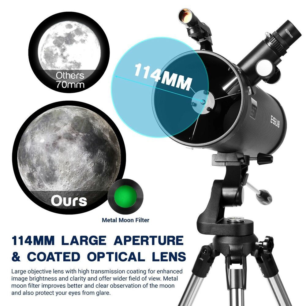 Premium Astronomical Reflector Telescope With Steel Tripod