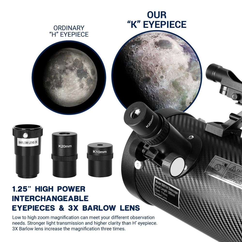 Premium Astronomical Reflector Telescope With Steel Tripod