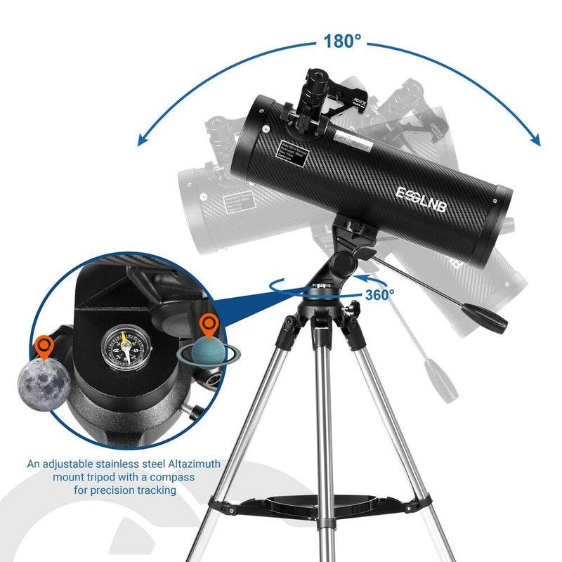 Premium astronomisches Reflektorteleskop mit Stahlstativ