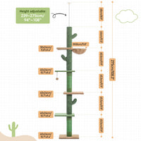 Verstellbarer Kratzbaum - Kletterturm für Katzen 