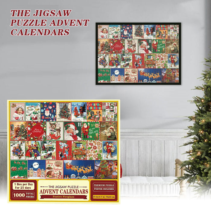 Christmas Advent Calendar Jigsaw Puzzle 1000Pcs
