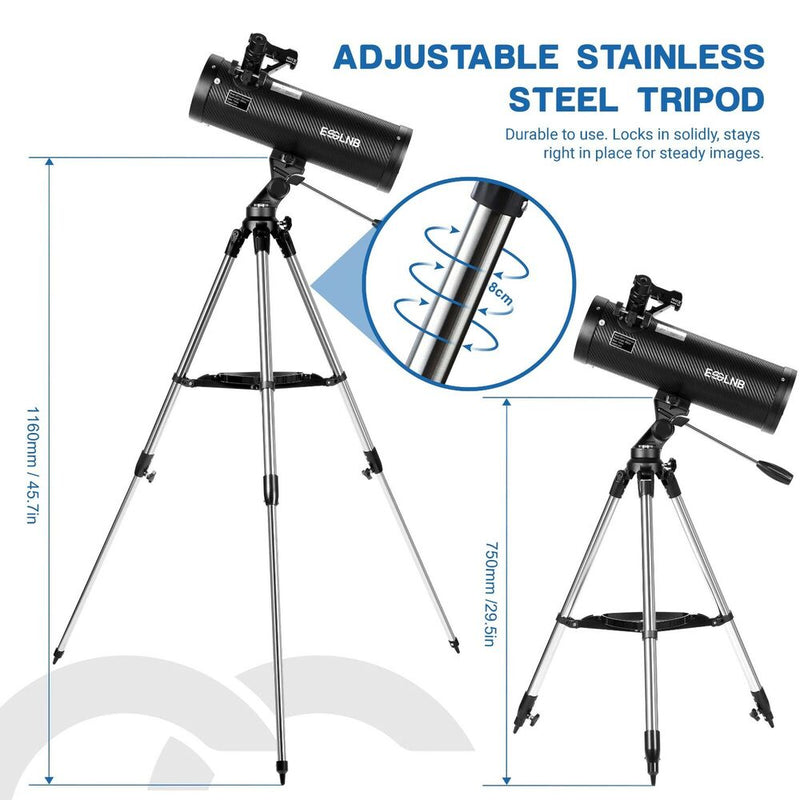 Premium astronomisches Reflektorteleskop mit Stahlstativ