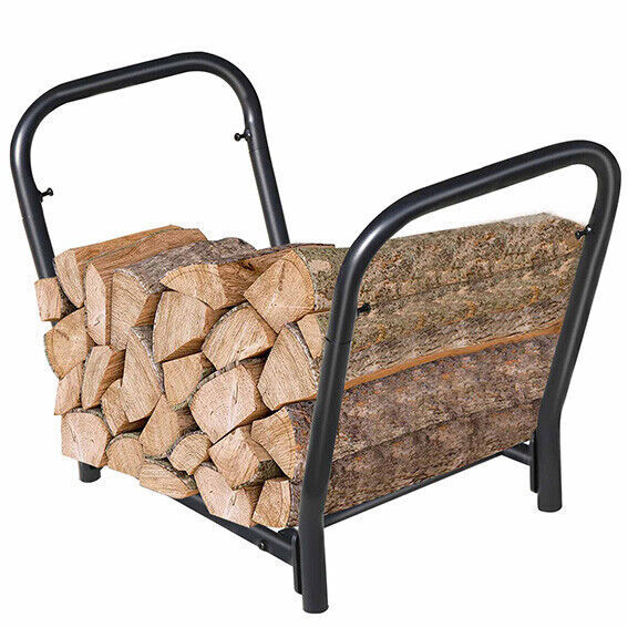 Premium Metal Indoor / Outdoor Chopped Firewood Storage Rack