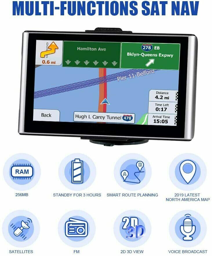 Premium 7 Inch Car & Truck GPS Navigation System