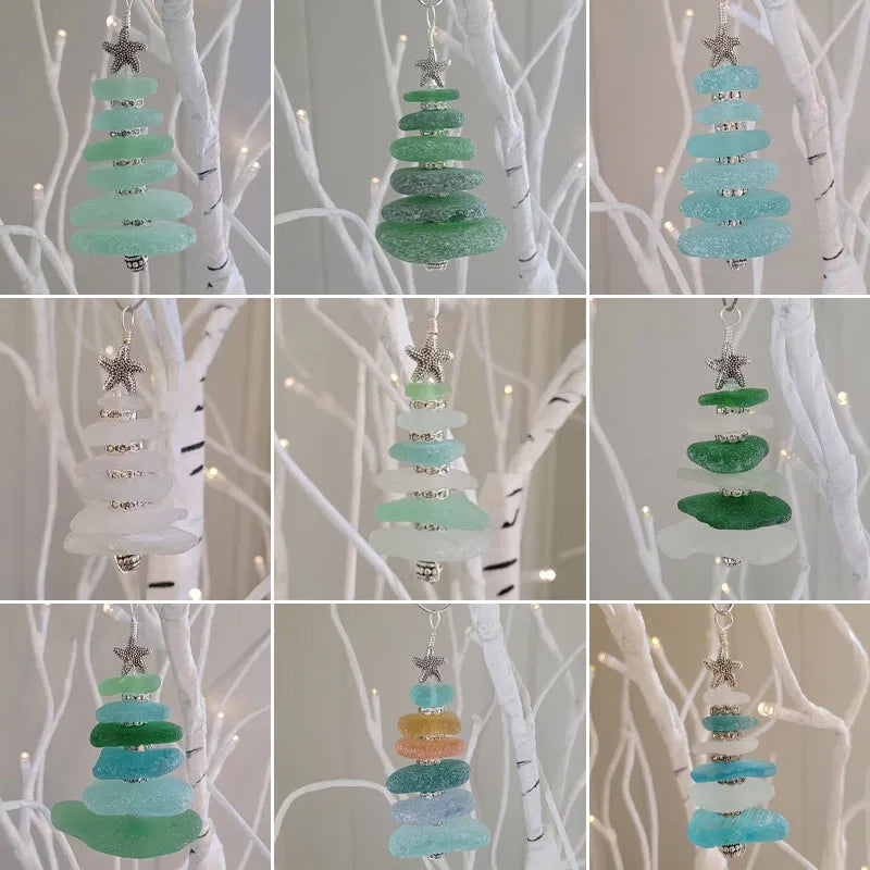 Ocean Glass Christmas Tree Ornament