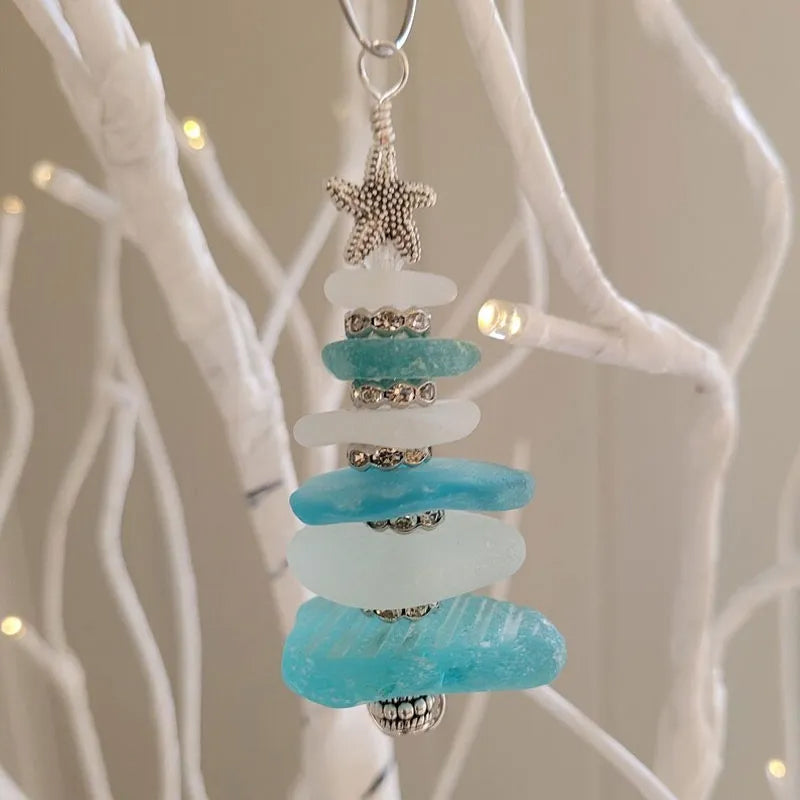 Ocean Glass Christmas Tree Ornament